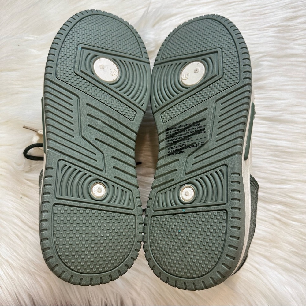 Nanamacs Belovely Green and White Platform Retro Sneakers Size 10 - Picture 14 of 16